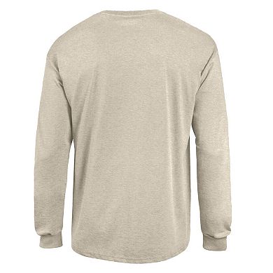 Men's Champion Oatmeal Duke Blue Devils Neutral Arch Long-Sleeve T-Shirt