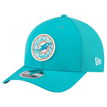 Men's New Era Aqua Miami Dolphins Floral 9FORTY M-Crown Trucker Adjustable Hat