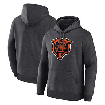 Men's Logo Athletic Heather Charcoal Chicago Bears Primary Logo Hoodie