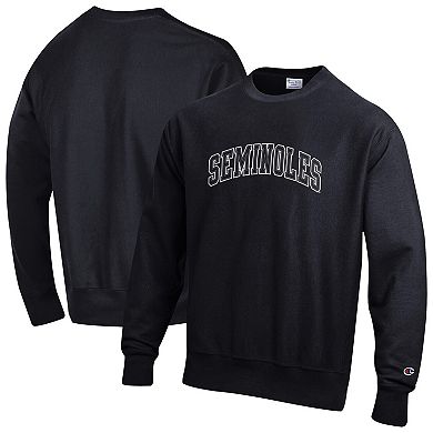 Men's Champion Black Florida State Seminoles Reverse Weave Crewneck Sweatshirt
