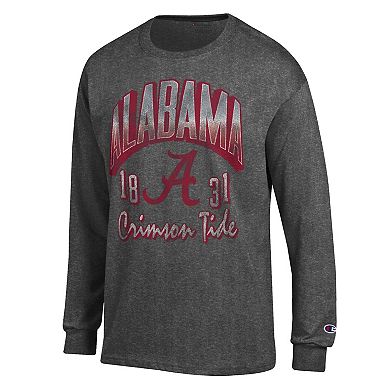 Men's Champion Charcoal Alabama Crimson Tide Bold Long-Sleeve T-Shirt