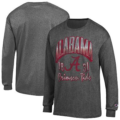 Men's Champion Charcoal Alabama Crimson Tide Bold Long-Sleeve T-Shirt