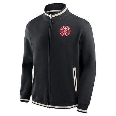 Men's Fanatics Black Denver Nuggets Crossover Full-Zip Jacket