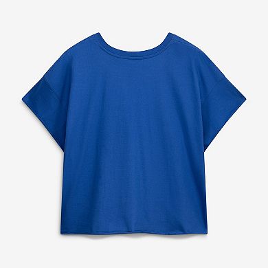 Women's '47 Royal Los Angeles Dodgers Plus Size Win Big Oversized Notch-Neck T-Shirt