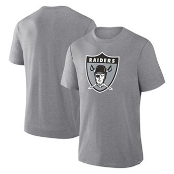Men's Fanatics Heather Gray Las Vegas Raiders Vintage Heritage Tribute Tri-Blend T-Shirt