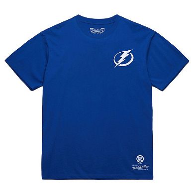 Men's Mitchell & Ness Blue Tampa Bay Lightning Core Penalty Box 3.0 T-Shirt