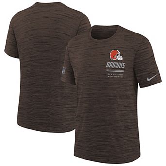 Youth Nike Brown Cleveland Browns Sideline Velocity Dri-FIT T-Shirt