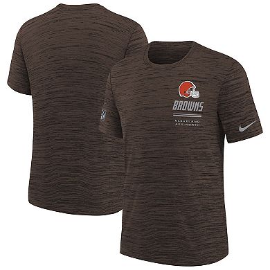 Youth Nike Brown Cleveland Browns Sideline Velocity Dri-FIT T-Shirt