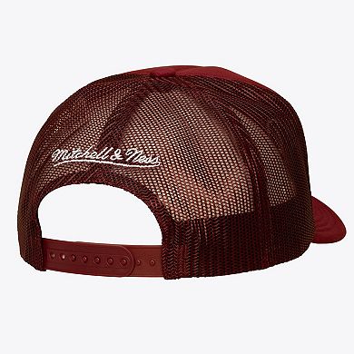 Men's Mitchell & Ness Burgundy Colorado Avalanche Head Coach Trucker Adjustable Hat