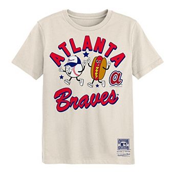 Preschool Mitchell & Ness Natural Atlanta Braves Snack T-Shirt
