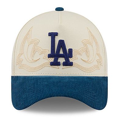 Men's New Era Stone Los Angeles Dodgers Western Stitch 9FORTY A-Frame Adjustable Hat