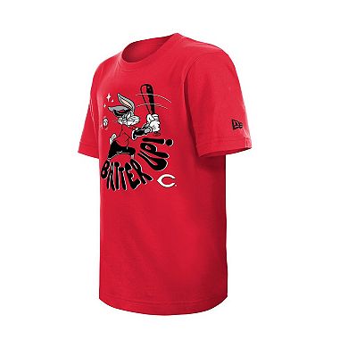 Youth New Era Red Cincinnati Reds Looney Tunes T-Shirt