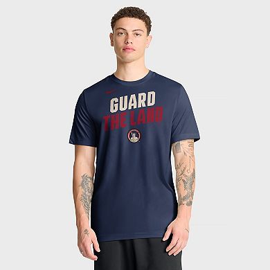 Men's Nike Navy Cleveland Guardians City Connect Team Phrase Script Dri-FIT T-Shirt