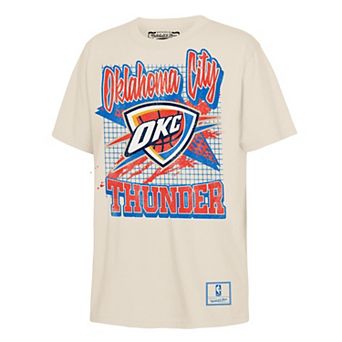 Youth Mitchell & Ness Natural Oklahoma City Thunder Hardwood Classics Retro Vibe T-Shirt