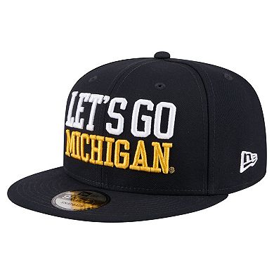 Men's New Era Navy Michigan Wolverines Go Team 9FIFTY Snapback Hat