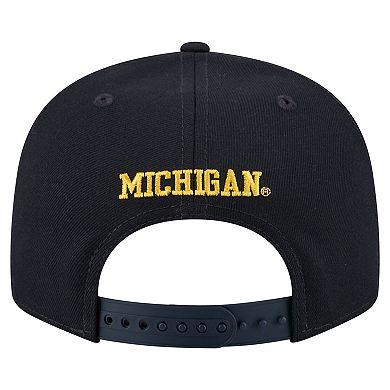 Men's New Era Navy Michigan Wolverines Go Team 9FIFTY Snapback Hat