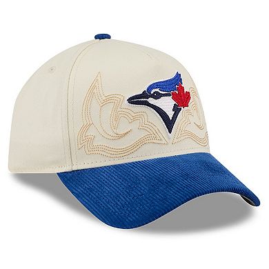 Men's New Era Stone Toronto Blue Jays Western Stitch 9FORTY A-Frame Adjustable Hat
