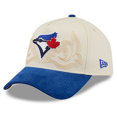 Men's New Era Stone Toronto Blue Jays Western Stitch 9FORTY A-Frame Adjustable Hat