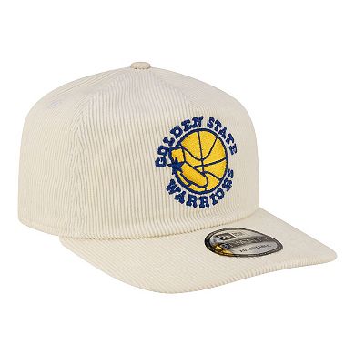 Men's New Era White Golden State Warriors 19TWENTY 80s Chrome Corduroy Adjustable Hat