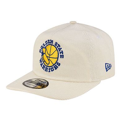 Men's New Era White Golden State Warriors 19TWENTY 80s Chrome Corduroy Adjustable Hat
