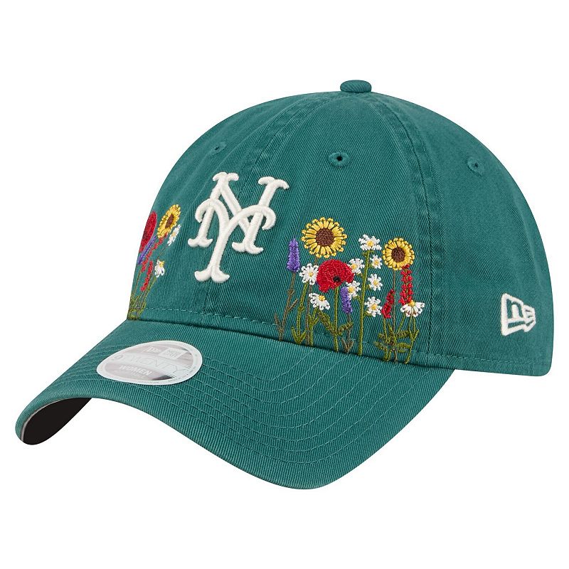 Women's New Era Dark Green New York Mets Floral Stitch 9TWENTY