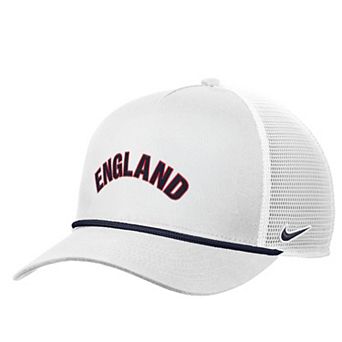 Men's Nike White England National Team Rise Rope Trucker A-Frame Adjustable Hat