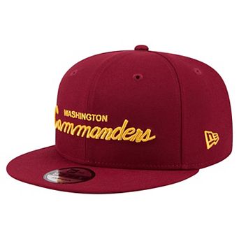 Men's New Era Burgundy Washington Commanders Core Team Script 9FIFTY Snapback Hat