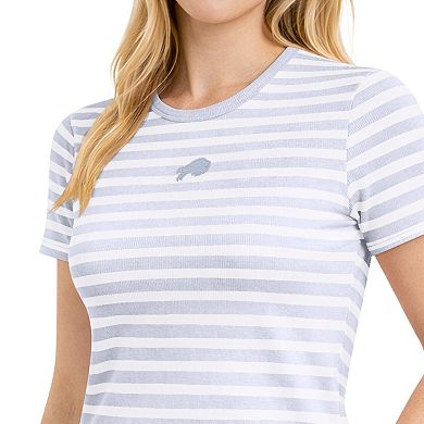 Women's Starter Pastel Blue Buffalo Bills Striped T-Shirt