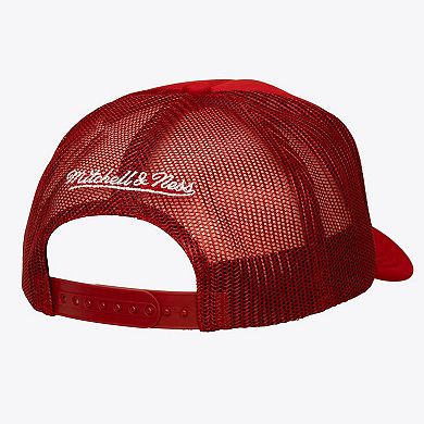 Men's Mitchell & Ness Red New Jersey Devils Head Coach Trucker Adjustable Hat