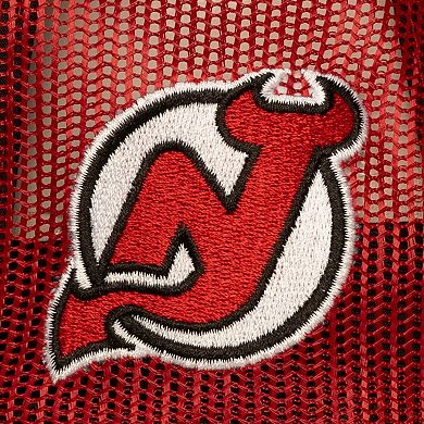 Men's Mitchell & Ness Red New Jersey Devils Head Coach Trucker Adjustable Hat