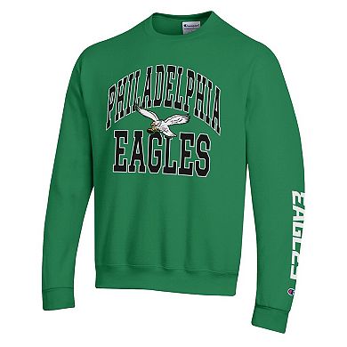Men's Champion Kelly Green Philadelphia Eagles Powerblend Fleece Sweatshirt