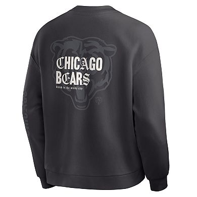 Men's Fanatics Charcoal Chicago Bears Oversized Type Play Multi Sweatshirt