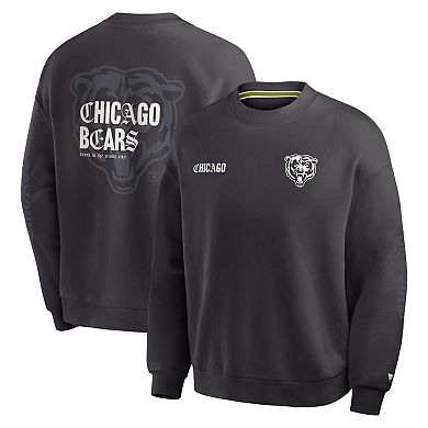 Men's Fanatics Charcoal Chicago Bears Oversized Type Play Multi Sweatshirt