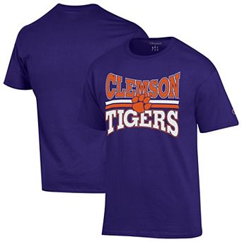 Men's Champion Purple Clemson Tigers Team Zoom T-Shirt