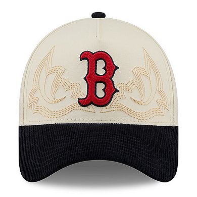 Men's New Era Stone Boston Red Sox Western Stitch 9FORTY A-Frame Adjustable Hat