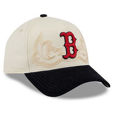 Men's New Era Stone Boston Red Sox Western Stitch 9FORTY A-Frame Adjustable Hat