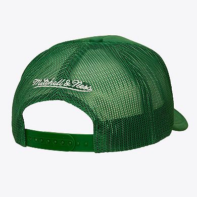 Men's Mitchell & Ness Green Hartford Whalers Head Coach Trucker Adjustable Hat