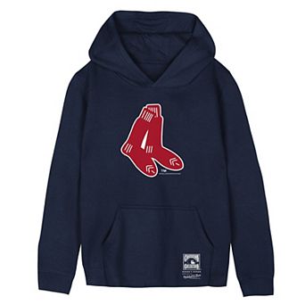 Youth Mitchell & Ness Navy Boston Red Sox Retro Logo Hoodie