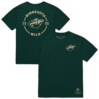 Men's Mitchell & Ness Green Minnesota Wild Core Penalty Box 3.0 T-Shirt