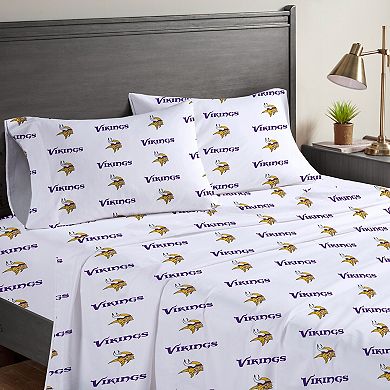 Pegasus Minnesota Vikings Four-Piece Full Sheet Set