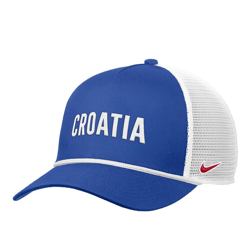 Men's Nike Royal Croatia National Team Rise Rope Trucker A-Frame