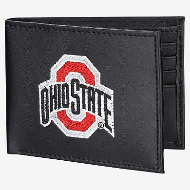 Ohio State Buckeyes Synthetic Leather Embroidered Bifold Wallet