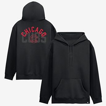 Men's Fanatics Chicago Cubs Black Out Fleece Hoodie