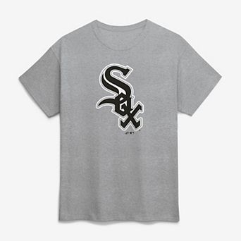Men's Logo Athletic Heather Gray Chicago White Sox Official Logo T-Shirt