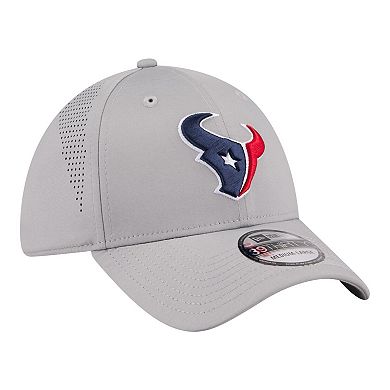 Men's New Era Gray Houston Texans Perforated 39THIRTY Flex Hat