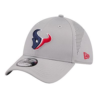 Men's New Era Gray Houston Texans Perforated 39THIRTY Flex Hat