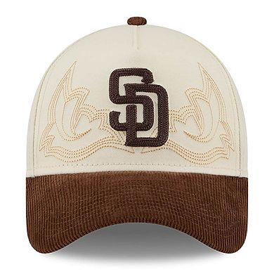 Men's New Era Stone San Diego Padres Western Stitch 9FORTY A-Frame Adjustable Hat