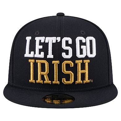Men's New Era Navy Notre Dame Fighting Irish Go Team 9FIFTY Snapback Hat