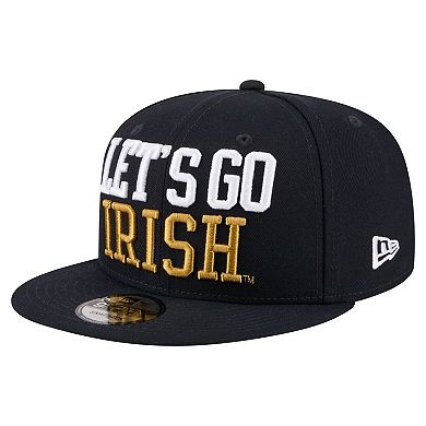 Men's New Era Navy Notre Dame Fighting Irish Go Team 9FIFTY Snapback Hat