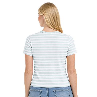 Women's Starter Mint Miami Dolphins Striped T-Shirt